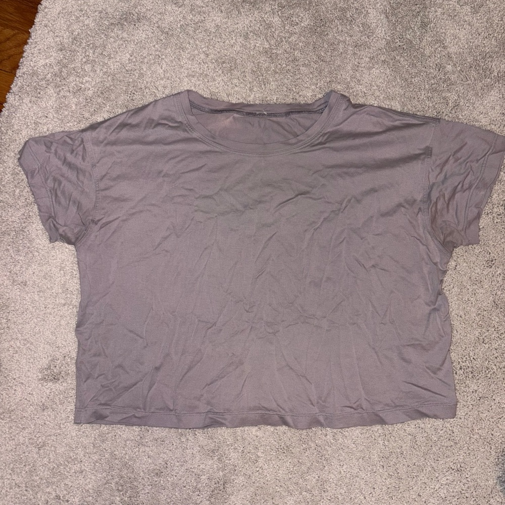 Women’s lululemon Crop Tee - light purple